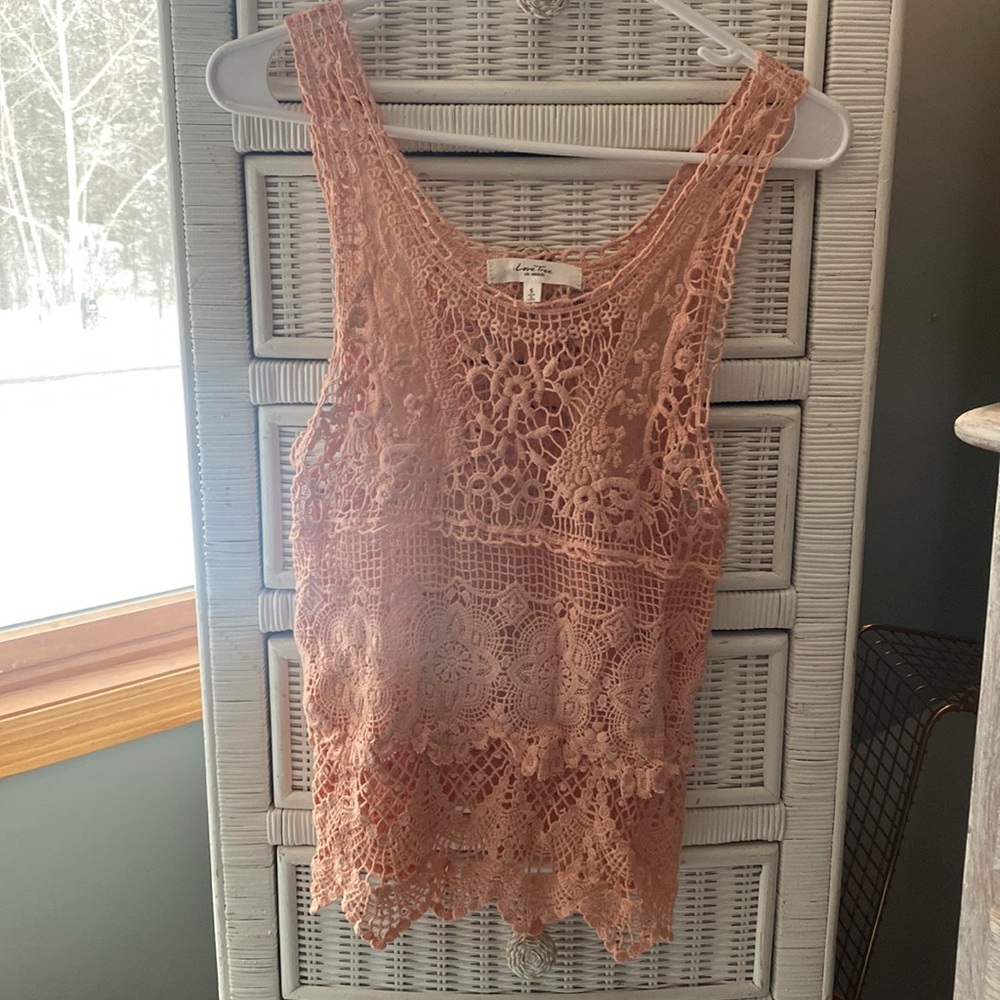 Love Tree crochet tank brand new with tags